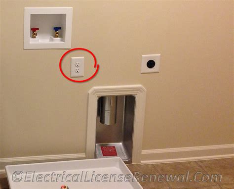 electrical boxes in laundry area|electrical outlet for laundry room.